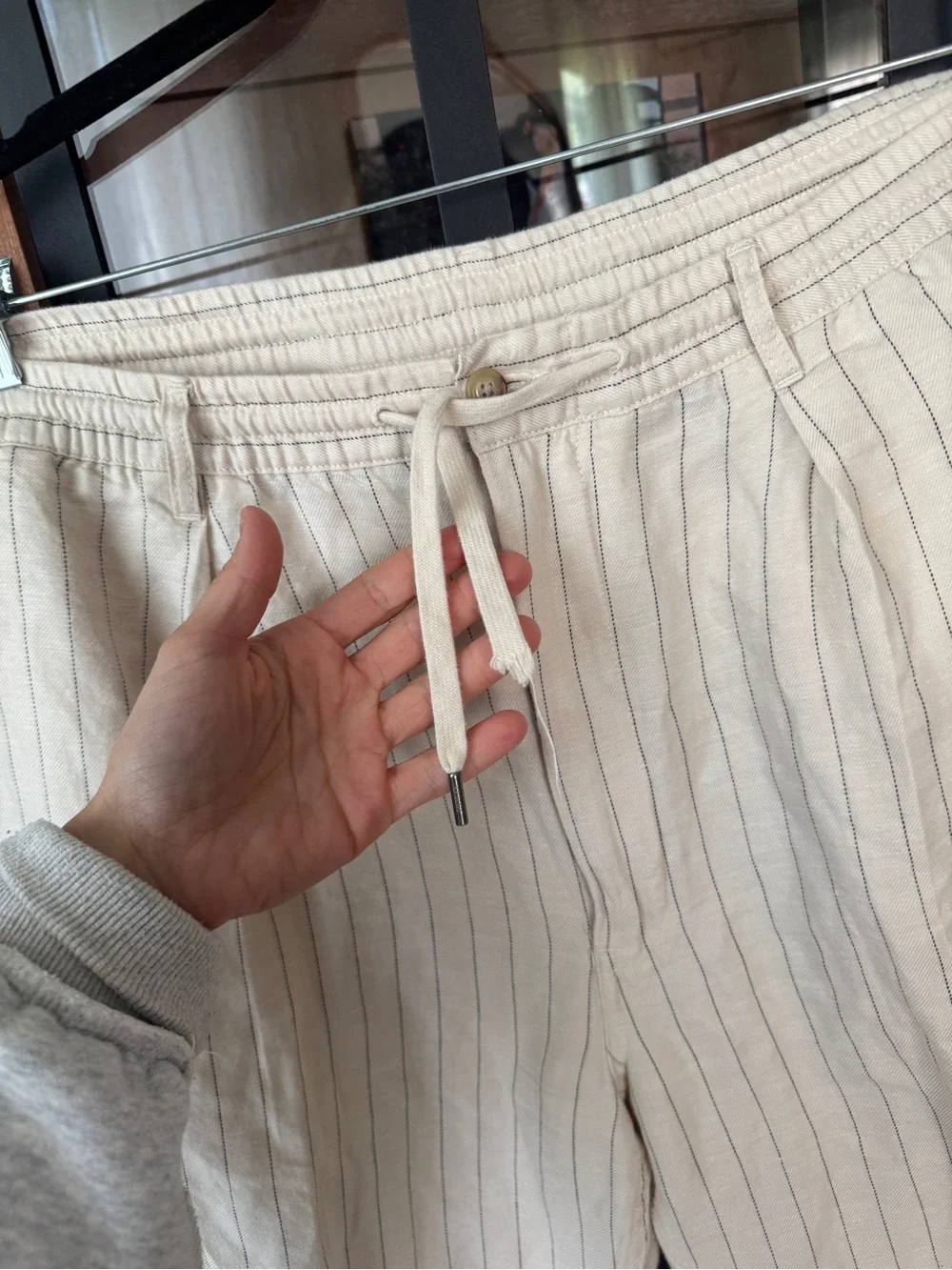 Ralph Lauren Polo Prepster Slim Tapered Fit Pants pinstriped linen lyocellcotton